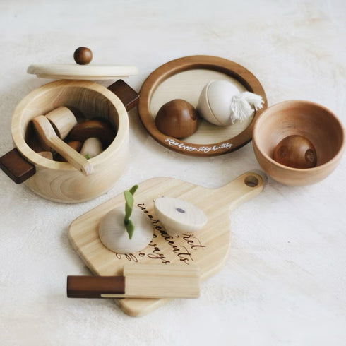 Wooden Veggies Set